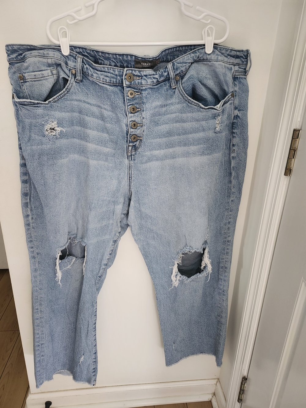 torrid Light Wash Distressed Boyfriend Jeans